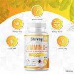 Vitamin C 1000mg per Serving | 360 Vegan Tablets - 6 Month Supply | Vitamin C with Rosehip and Bioflavonoids | High Strength Immune System and Energy Supplement | Made in The UK by Shivay Herbals
