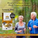 Ausha Organic Turmeric Superfood Powder 250g - Blend of Turmeric + Black Pepper + Ginger + Cardamom - UK Certified Organic by Soil Association - Use in Cooking, Tumeric Shot, Latte, Smoothies