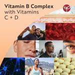 Nutravita Vitamin B Complex High Strength with Vitamin D + Vitamin C 500 Tablets for +1 Year of Supply, Energy-Yielding Metabolism - Reduction of Tiredness & Fatigue (EFSA) Made in the UK