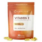 Vitamin E 1000iu | 30 Softgels (1 Month Supply) | DL-Alpha Tocopheryl | Protection of Cells from Oxidative Stress | High Strength Supplement for Adults | By Carlyle