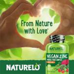 NATURELO Vegan Zinc Immune Support Capsules - Whole Food Complex with Vitamin C for Healthy Skin, Hair, and Nails - 120 Capsules