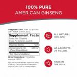 100% Authentic American Ginseng Capsules -500 mg. Potent Ground Ginseng Root - No Fillers, Binders or Other Additives (75)