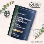 Ashwagandha KSM-66 Complex Enhanced with Magnesium, Zinc & Vitamin B6 | High Strength Ashwagandha Root Supplement | 120 Vegan Capsules (Not Tablets) | by Horbaach