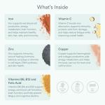 Bettervits Iron Tablets High Strength | Iron Supplements for Women and Men - Ferrous Bisglycinate Formulation | Active Vitamins C, B6, B9, B12, Zinc, Copper | Energy and Vitality - 60 Capsules