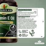 Natures Aid Vitamin E Oil 20,000iu 50ml – Natural Source Antioxidant for Skin & Cells – High Strength – Vegan – Non-GMO – Gluten-Free – Supports Healthy Skin Tone & Cardiovascular Health