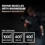 Bulk Magnesium Glycinate 3-in-1 Complex | 1800mg High Absorption | Triple Strength Magnesium with Bisglycinate, Citrate & Malate | Supports Muscle Function, Energy & Repair | Vegan | 90 Tablets
