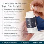 Bettervits Zinc Supplements for Men & Women | High Absorption Zinc Picolinate, Glycinate and Citrate 30mg | Immune and Skin Support - High Strength | 60 Capsules