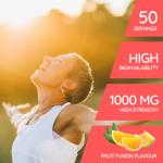 WELL ACTUALLY Liposomal Vitamin C 1000mg - (250ml - 50 Servings) High Strength Liquid Liposomal Vitamin C Supplement - Supports Immunity, Skin, Brain, Joints, Energy - Vegan, Fruit Fusion