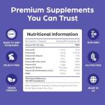 Purolabs Vitamin B Complex High Strength – High Strength VIT B Complex with 8 Essential B Vitamins – Methylated Folate & B12 Supplements with Vitamin B6 and B12 – 60 Vegan Capsules – Made in UK