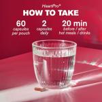 HeartPro® 900mg Plant Sterols | 8 Billion Protiotics | Supplement to Lower Cholesterol | with Ginger Root, CoQ10, Black Garlic | 60 Vegan Capsules, 2-A-Day