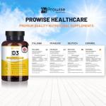 Vitamin D3 4000 IU High Strength I 425 Vegetarian Tablets (14 Months Supply) I Easy Swallow Vitamin D3 Supplement for Immune Support, Calcium Boost, Bone & Muscle I Vitamin D Made in the UK by Prowise