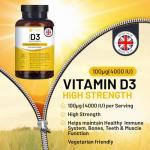 Vitamin D3 4000 IU High Strength I 425 Vegetarian Tablets (14 Months Supply) I Easy Swallow Vitamin D3 Supplement for Immune Support, Calcium Boost, Bone & Muscle I Vitamin D Made in the UK by Prowise