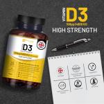 Vitamin D3 4000 IU High Strength I 425 Vegetarian Tablets (14 Months Supply) I Easy Swallow Vitamin D3 Supplement for Immune Support, Calcium Boost, Bone & Muscle I Vitamin D Made in the UK by Prowise