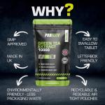 Green Tea Extract 10,000mg of Antioxidant 180 Tablet | 95% Polyphenols (297mg per Tablet) | (6 Months Supply) | Resealable and Recyclable Pouch | Vegan & Vegetarian | by PROELITE