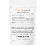Vitamin C Powder 200g - Ascorbic Acid | 100% Pure British Pharmaceutical Grade | Non-GMO | Scoop Included