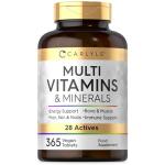 Multivitamin Tablets for Women and Men | 365 Count | 28 Essential Nutrients Including Vitamins C, D, B6, B12, Calcium, Zinc and Iron | A-Z Vitamins & Minerals | Vegan Supplement | by Carlyle