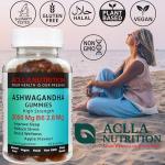 Aclla Ashwagandha Gummies 3000mg with B6 – Vegan Apple Flavor – Stress, Sleep, Anxiety & Mood Support – Adaptogen Energy Booster – 60 Gummies (1 Month Supply)
