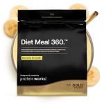 Protein Works | Diet Meal 360 - GOLD Innovation, Diet Meal Replacement Shake, Supports Weight Loss, 24 Vitamins & Minerals, Added Flaxseed, Inulin, Omega 3, Banana Smooth, 14 Meals, 1kg