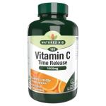 Natures Aid Vitamin C 1000mg Time Release - High Strength with Bioflavonoids - Supports Immunity, Bones & Heart - Antioxidant - Vegan, Gluten-Free, Non-GMO Supplement – 180 Tablets