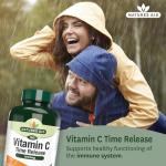 Natures Aid Vitamin C 1000mg Time Release - High Strength with Bioflavonoids - Supports Immunity, Bones & Heart - Antioxidant - Vegan, Gluten-Free, Non-GMO Supplement – 180 Tablets
