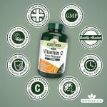Natures Aid Vitamin C 1000mg Time Release - High Strength with Bioflavonoids - Supports Immunity, Bones & Heart - Antioxidant - Vegan, Gluten-Free, Non-GMO Supplement – 180 Tablets