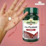 Natures Aid Zinc Picolinate Tablets 15mg - Supports Immune Health - Antioxidant Protection - Metabolism Wellness - Vegan Gluten-Free Non-GMO - High Potency Natural Supplement - 30 Tablets
