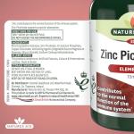 Natures Aid Zinc Picolinate Tablets 15mg - Supports Immune Health - Antioxidant Protection - Metabolism Wellness - Vegan Gluten-Free Non-GMO - High Potency Natural Supplement - 30 Tablets