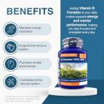 Zipvit Vitamin B Complex, 100% NRV of All 8 B Vitamins, 1 Year Supply, Supports Energy, Mental Performance & Immunity