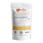 Red Label Health Omega 3 Fish Oil 1000mg, Pack of 90 Soft Gel Capsules (3 Months Supply), Double Strength 180mg EPA and 120mg DHA, Supports Eye, Heart & Brain Health for Men & Women - UK Made