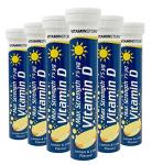 Vitamin Store Vitamin D Effervescent Tablets, Max Strength 75ug, Lemon & Lime Flavoured, Suitable for Vegetarians, 6 Packs of 20 Tablets