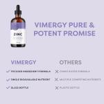 Vimergy Organic Liquid Zinc, 57 Servings - Alcohol Free Zinc Sulfate - Supports Immune Health & Metabolism - Antioxidant - Gluten-Free, Non-GMO, Kosher, Vegan & Paleo Friendly (115 ml)