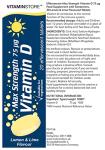 Vitamin Store Vitamin D Effervescent Tablets, Max Strength 75ug, Lemon & Lime Flavoured, Suitable for Vegetarians, 6 Packs of 20 Tablets