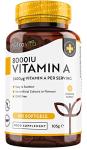 Vitamin A 8,000IU – 365 Softgels – VIT A Supplement for Normal Skin, Eyes & Immune System – No Soybean or Fish Liver Oil – 2400μg Vitamin A Capsules not Tablets – Made in the UK by Nutravita