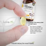 Vitamin A 8,000IU – 365 Softgels – VIT A Supplement for Normal Skin, Eyes & Immune System – No Soybean or Fish Liver Oil – 2400μg Vitamin A Capsules not Tablets – Made in the UK by Nutravita