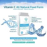 Natural Vitamin C 120 Capsules – Optimum Absorption All-Natural Food Form - Gentle & Non-Acidic - Packed with Bioflavonoids, Pectins, Essential Oils & phytonutrients - NO Synthetic ascorbic Acid
