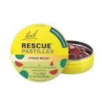 RESCUE Bach PASTILLES, Watermelon Flavor, Stress Relief Lozenges, Homeopathic, Flower Essences, 35 Count