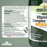 Natures Aid Vitamin B Complex 50 + C - High Strength B Vitamins with Vitamin C - Supports Energy, Nervous System & Immunity, Reduce Tiredness and Fatigue - Vegan, Gluten Free, Non-GMO - 30 Tablets