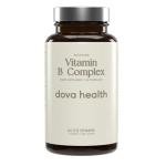 Dova Health Vitamin B Complex High Strength | All 8 B Vitamins + Myo - Inositol & Choline | B1-B2-B3-B5-B6-B9-B12-B7 (Biotin), Folate | Clean, No Additives or Fillers | Made in UK