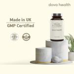 Dova Health Vitamin B Complex High Strength | All 8 B Vitamins + Myo - Inositol & Choline | B1-B2-B3-B5-B6-B9-B12-B7 (Biotin), Folate | Clean, No Additives or Fillers | Made in UK