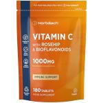 Vitamin C Complex with Rosehip and Bioflavnoids 1000mg | 180 Tablets | High Strength Supplement | Vegan and Vegetarian Friendly | By Horbaach
