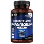 Magnesium Citrate Capsules 1620mg - 240 Fill - Super Strength Supplements - with 500mg Elemental Vegan Magnesium - Not Tablets or Gummies - Muscle & Sleep Support (Four Months Supply)