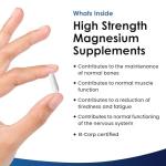 Magnesium Citrate Capsules 1620mg - 240 Fill - Super Strength Supplements - with 500mg Elemental Vegan Magnesium - Not Tablets or Gummies - Muscle & Sleep Support (Four Months Supply)