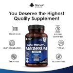 Magnesium Citrate Capsules 1620mg - 240 Fill - Super Strength Supplements - with 500mg Elemental Vegan Magnesium - Not Tablets or Gummies - Muscle & Sleep Support (Four Months Supply)