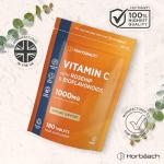 Vitamin C Complex with Rosehip and Bioflavnoids 1000mg | 180 Tablets | High Strength Supplement | Vegan and Vegetarian Friendly | By Horbaach