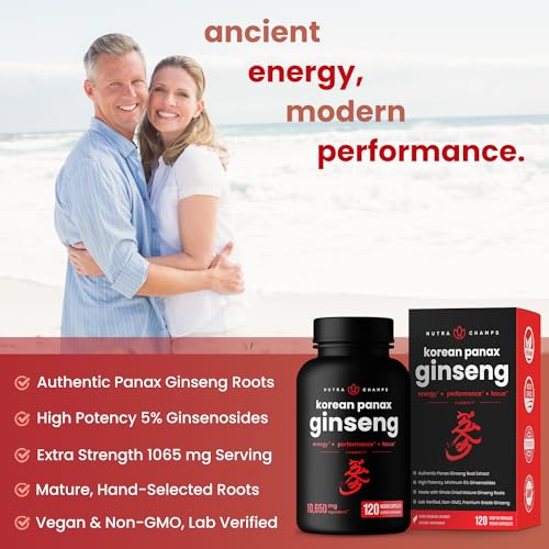 120 Vegan Capsules of NutraChamps Red Ginseng