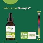 Simply CBD Oil Drops - Low Strength (250mg) - Contains CBD and CBDa - 10ml