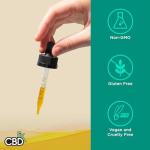 CBDfx 1000mg CBD High Strength CBD Oil, Improved Purity, All Natural, Vegan, Non-GMO, Broad Spectrum, Blended with MCT Oil, No THC, 30ml (30 Days)