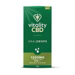Vitality CBD Oral Drops in hempseed Oil, 1200 mg, Natural, 30ml, NO THC