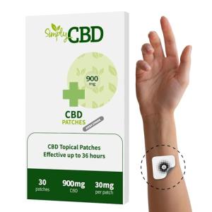 Simply CBD Topical Patches - 30 Patches - 30mg Per Patch, White