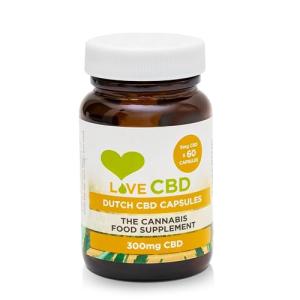 Love CBD Capsules | 300mg Broad Spectrum | 60 Capsules | Vegan Friendly | UK Made